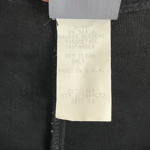 Vintage 90s Rabbit Rabbit Rabbit Shimmer Holographic Maxi Gown Dress Size 10 - Picture 6 of 6